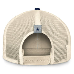 Fanatics Dallas Cowboys Fundamentals Diamond Stripes Trucker Adjustable Hat Stone/Navy