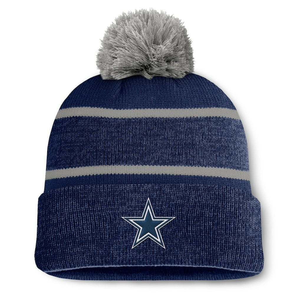 Fanatics Dallas Cowboys Fundamentals Holding Cuffed Knit Hat with Pom Navy