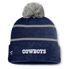 Fanatics Dallas Cowboys Fundamentals Holding Cuffed Knit Hat with Pom Navy