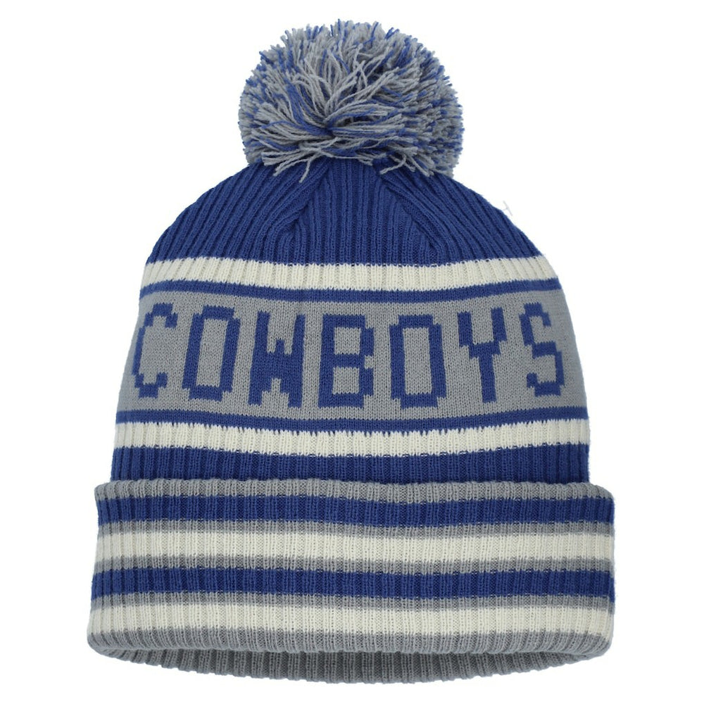 Fanatics Dallas Cowboys Heritage Blindside Cuffed Knit Hat with Pom Navy