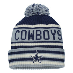 Fanatics Dallas Cowboys Heritage Blindside Cuffed Knit Hat with Pom Navy