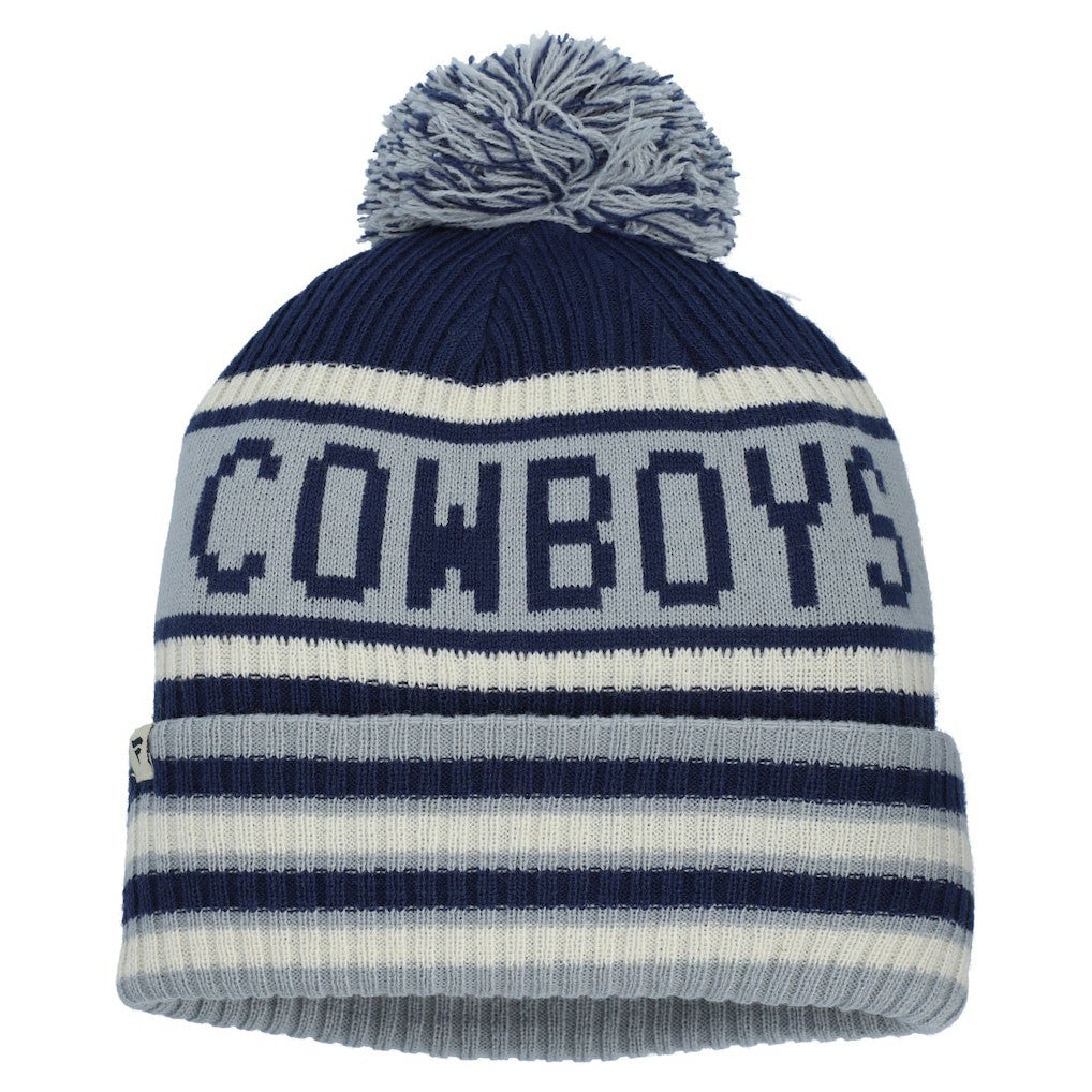 Fanatics Dallas Cowboys Heritage Blindside Cuffed Knit Hat with Pom Navy