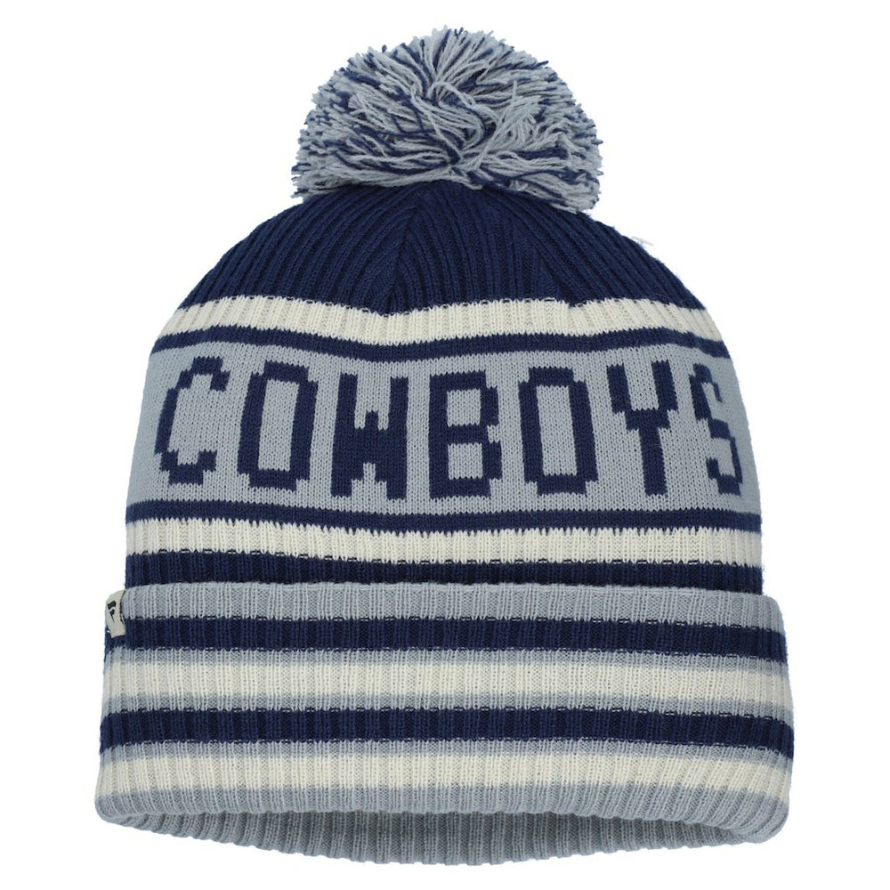 Fanatics Dallas Cowboys Heritage Blindside Cuffed Knit Hat with Pom Navy