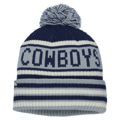 Fanatics Dallas Cowboys Heritage Blindside Cuffed Knit Hat with Pom Navy
