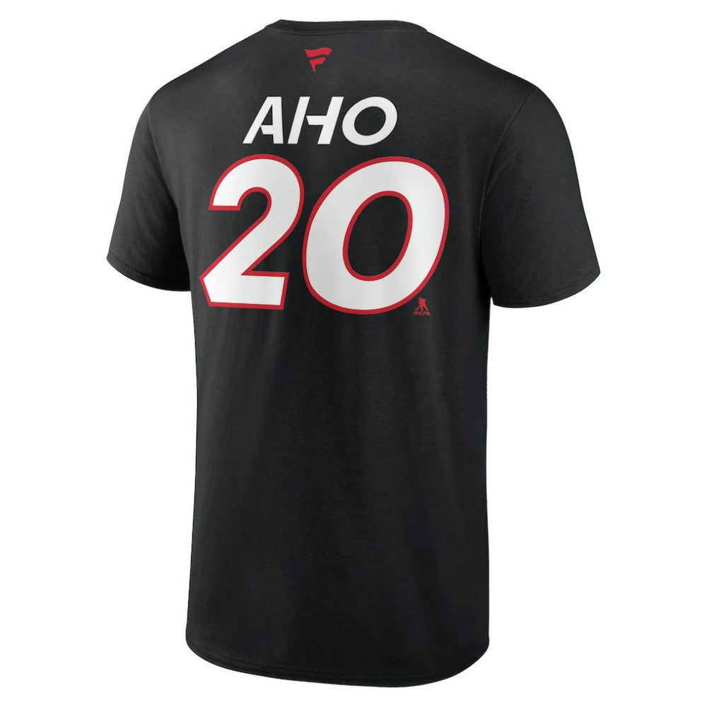Sebastian Aho Carolina Hurricanes Fanatics  Authentic Pro Prime Name & Number T-Shirt - Black - NHL 200852371