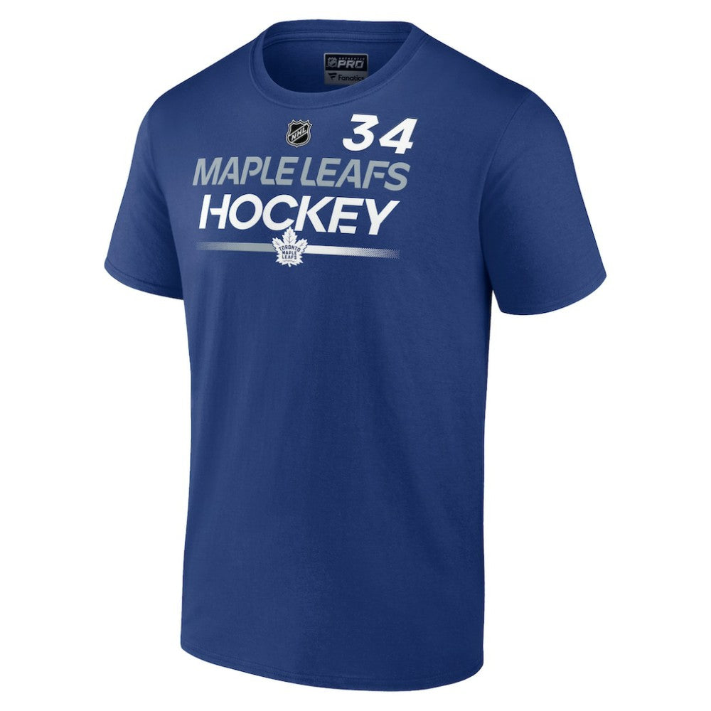 Auston Matthews Toronto Maple Leafs Fanatics  Authentic Pro Prime Name & Number T-Shirt - Blue - NHL 200852468