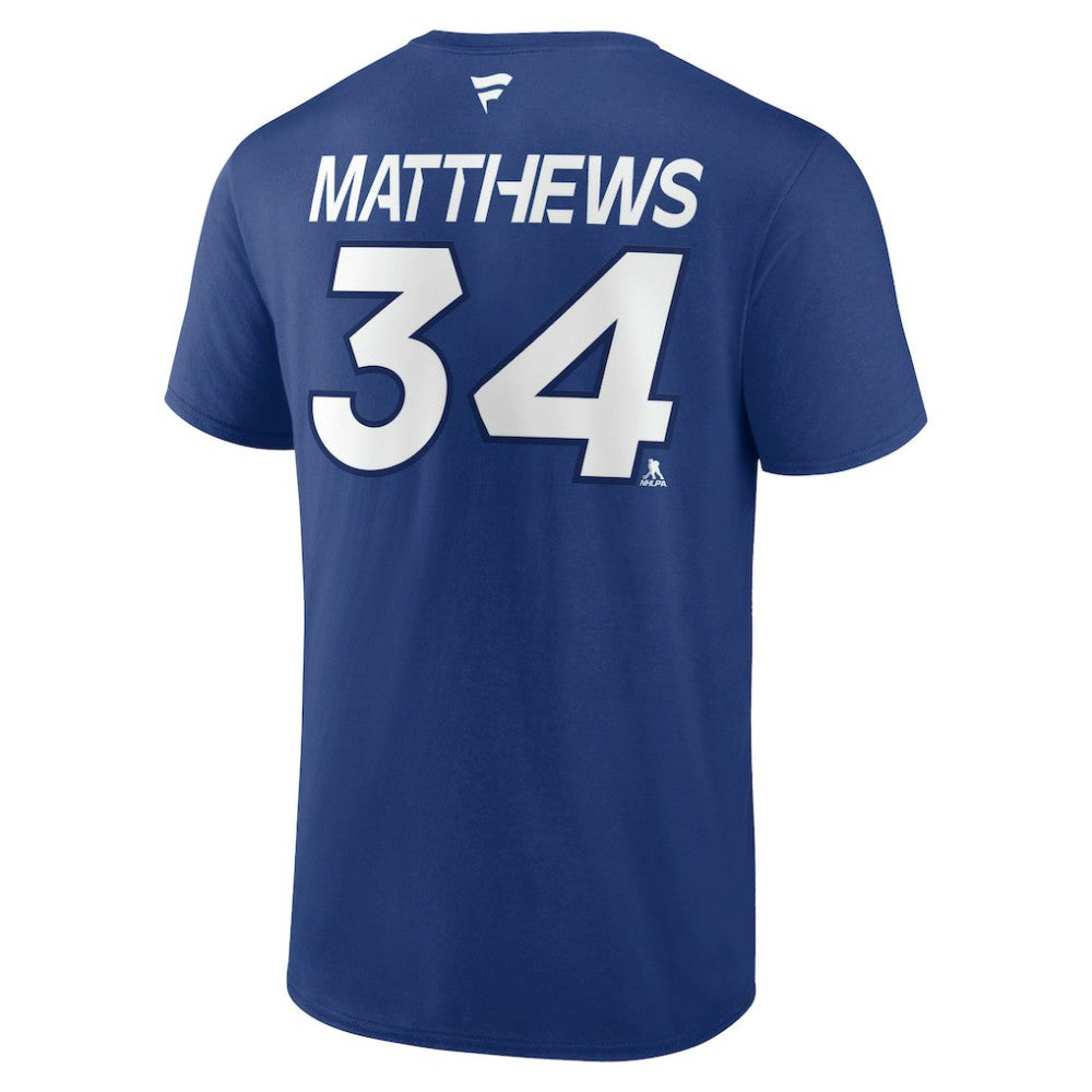 Auston Matthews Toronto Maple Leafs Fanatics  Authentic Pro Prime Name & Number T-Shirt - Blue - NHL 200852468