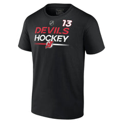 Nico Hischier New Jersey Devils Fanatics  Authentic Pro Prime Name & Number T-Shirt - Black - NHL 200852476