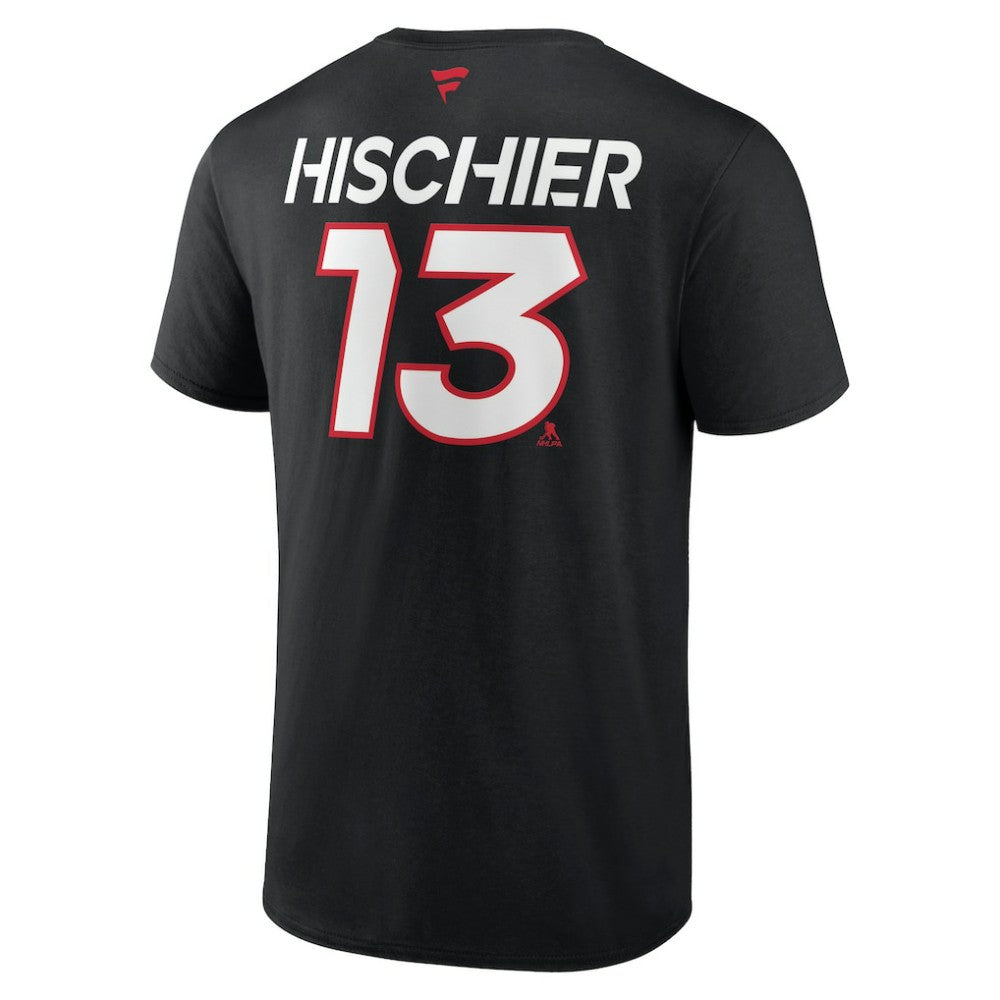 Nico Hischier New Jersey Devils Fanatics  Authentic Pro Prime Name & Number T-Shirt - Black - NHL 200852476