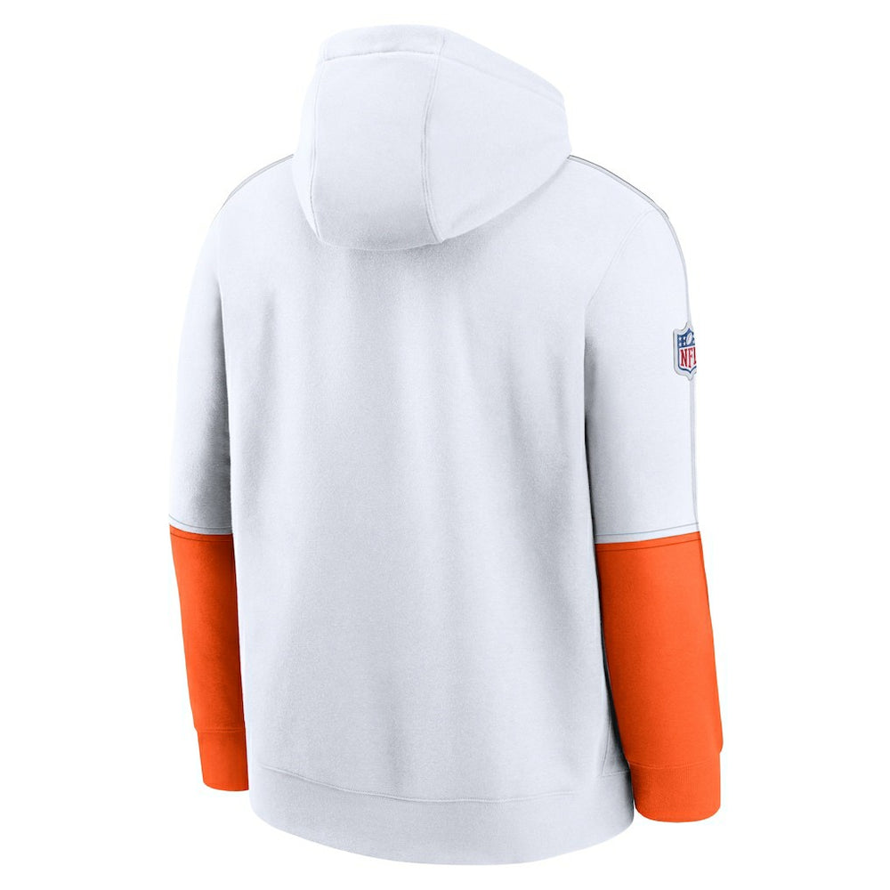 Nike Cleveland Browns Throwback Logo Club Tri-Blend Pullover Hoodie White