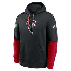 Nike Atlanta Falcons Throwback Logo Club Tri-Blend Pullover Hoodie Black