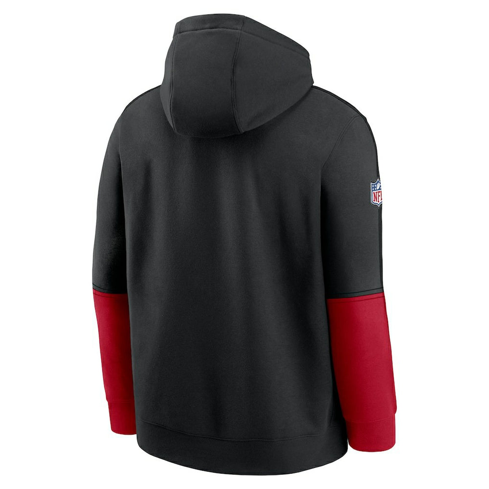 Nike Atlanta Falcons Throwback Logo Club Tri-Blend Pullover Hoodie Black