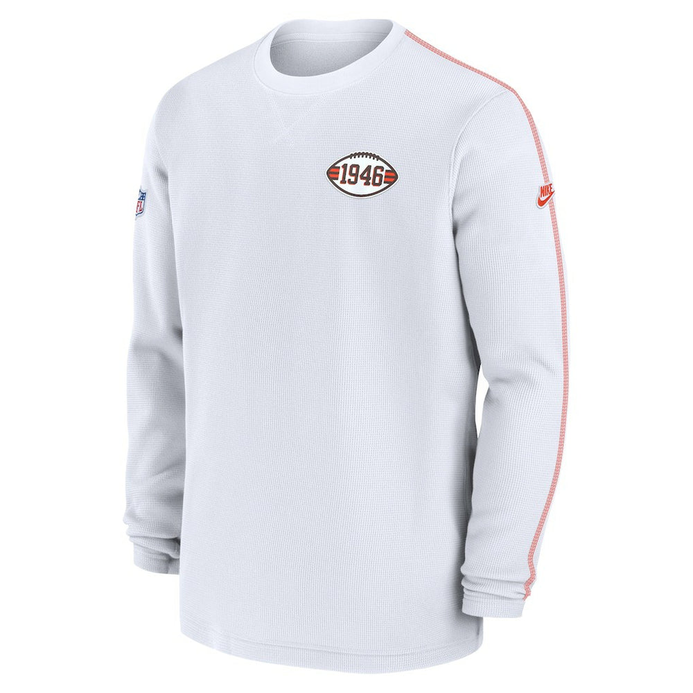 Nike Cleveland Browns Alternate Logo Coach Long Sleeve Top White