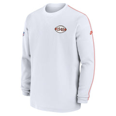 Nike Cleveland Browns Alternate Logo Coach Long Sleeve Top White