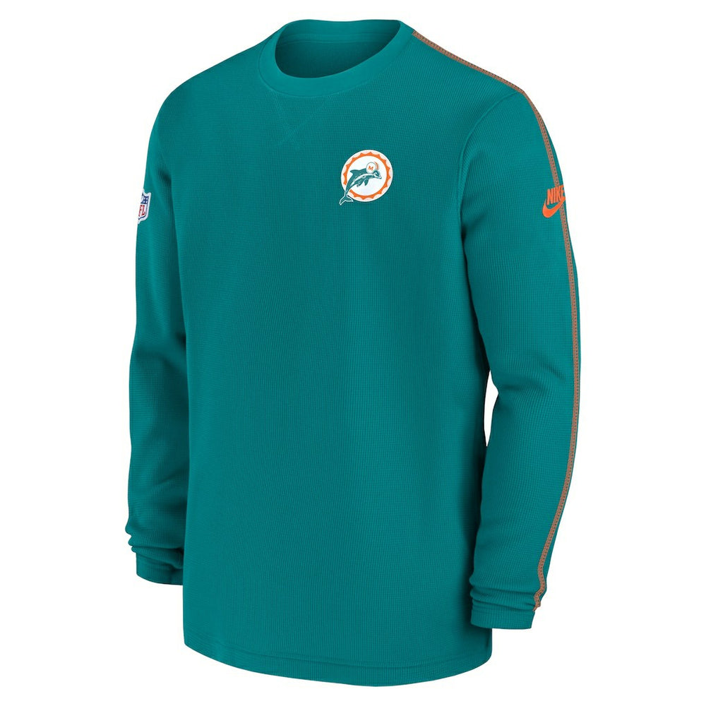 Nike Miami Dolphins Alternate Logo Coach Long Sleeve Top Aqua