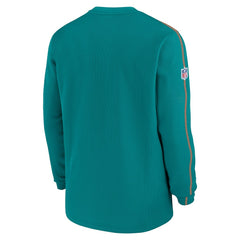 Nike Miami Dolphins Alternate Logo Coach Long Sleeve Top Aqua