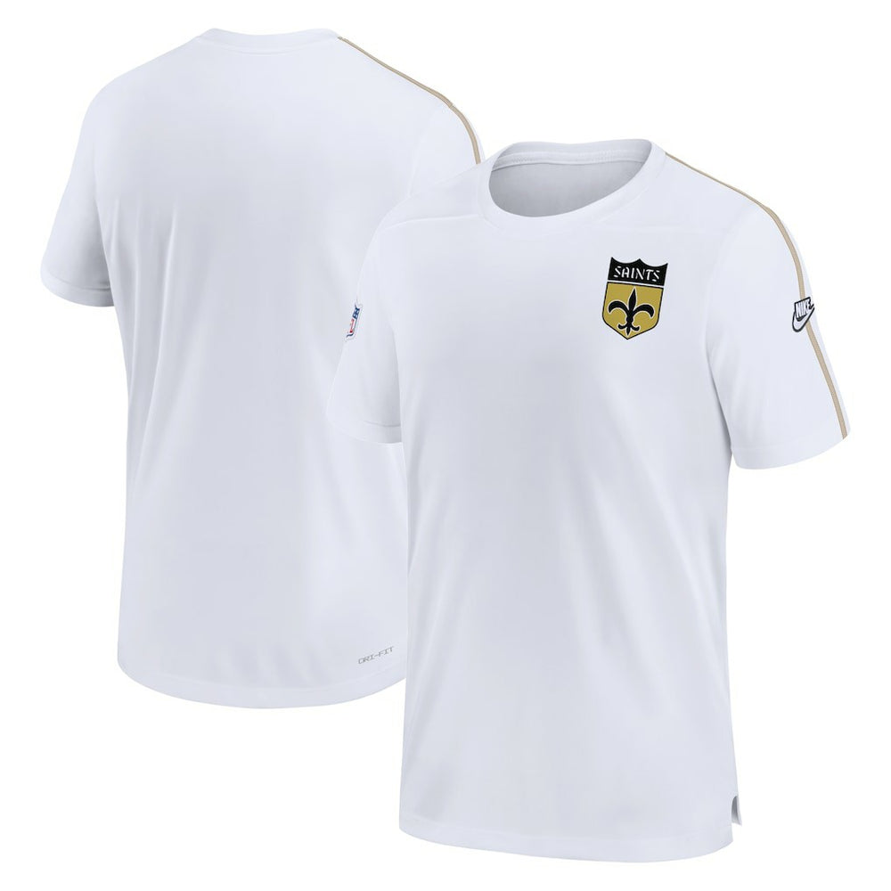 Nike New Orleans Saints Sideline Alternate Logo Coach Performance Top White