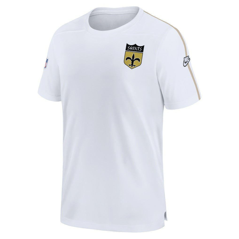 Nike New Orleans Saints Sideline Alternate Logo Coach Performance Top White