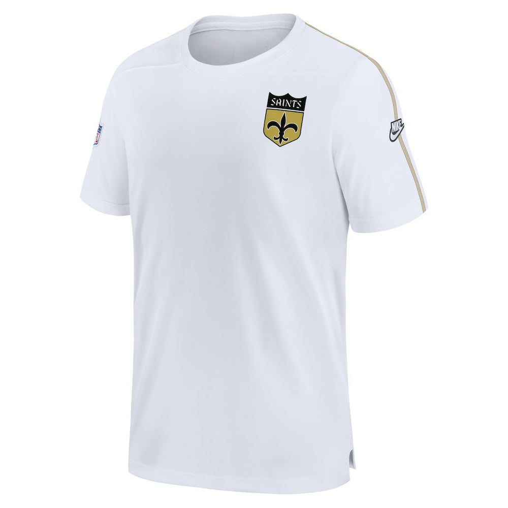 Nike New Orleans Saints Sideline Alternate Logo Coach Performance Top White