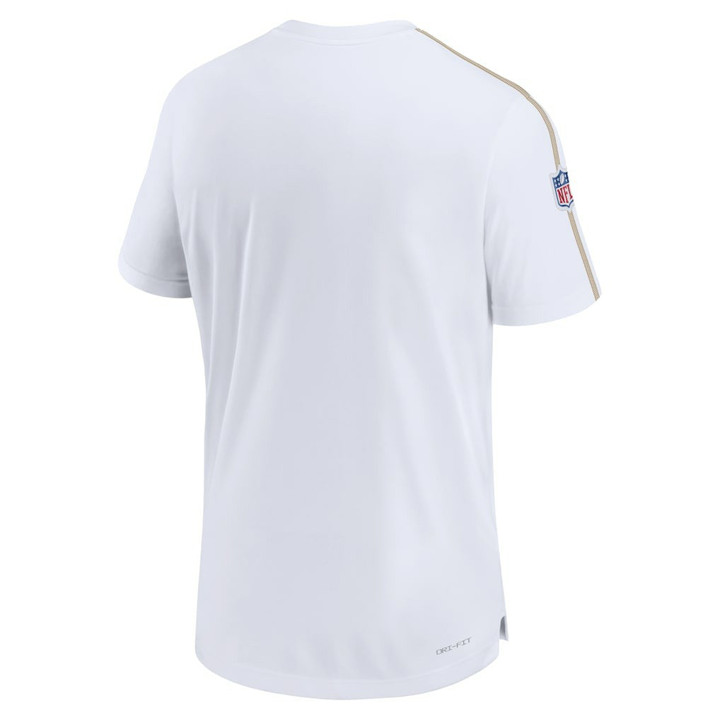 Nike New Orleans Saints Sideline Alternate Logo Coach Performance Top White