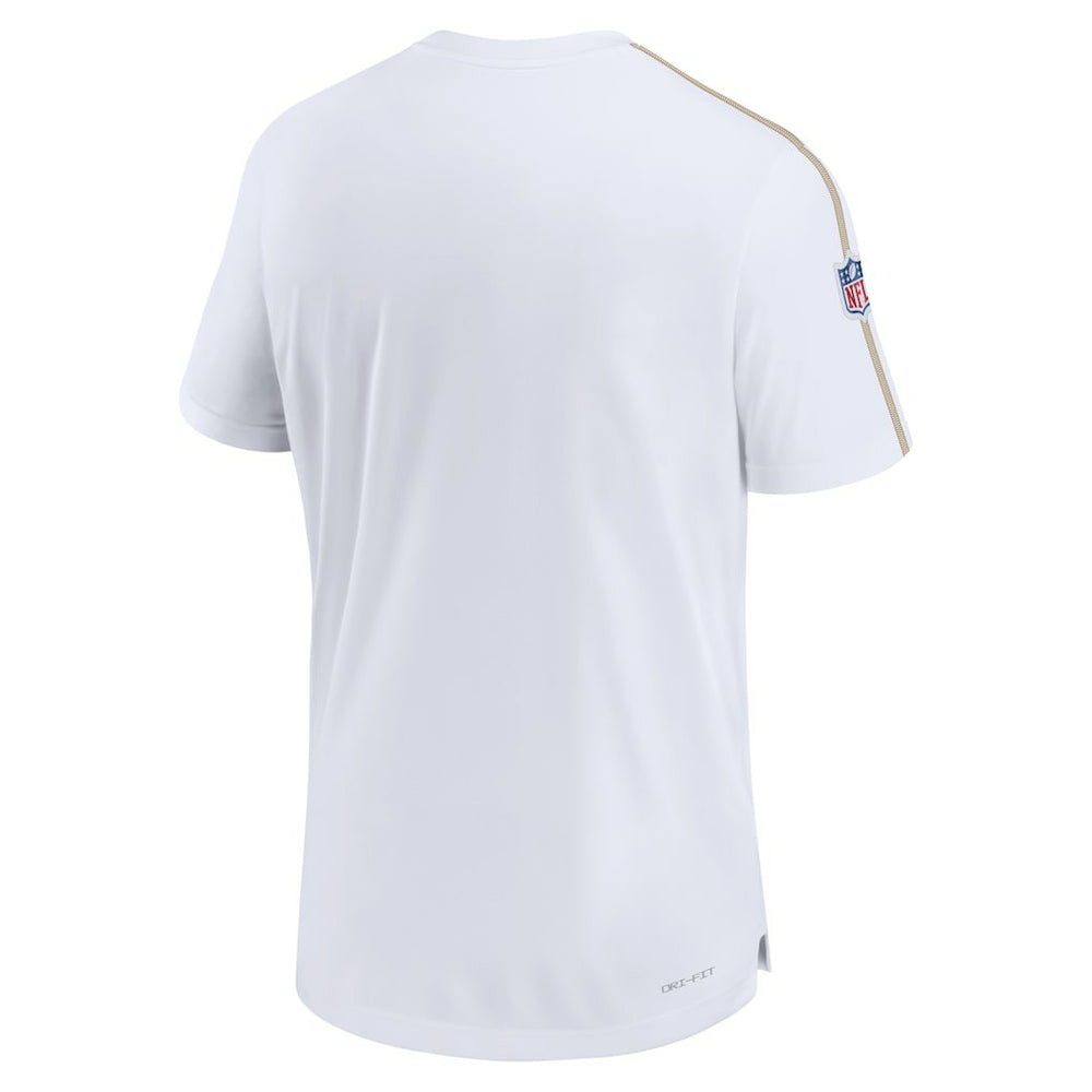 Nike New Orleans Saints Sideline Alternate Logo Coach Performance Top White