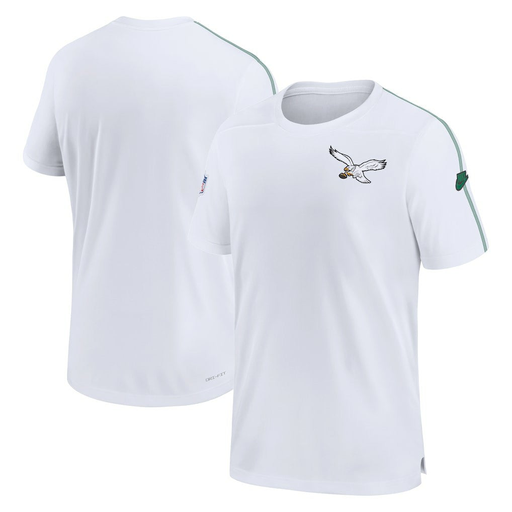 Nike Philadelphia Eagles Sideline Alternate Logo Coach Performance Top White
