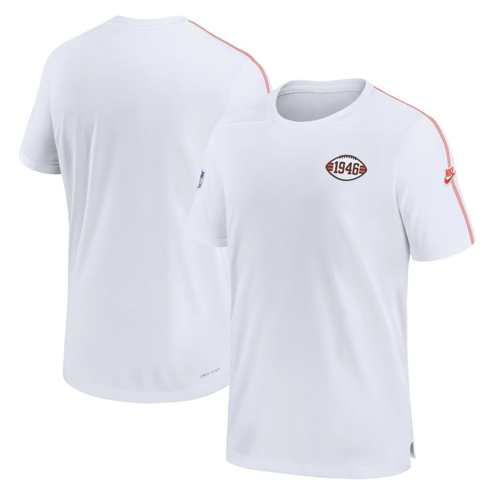 Nike Cleveland Browns Sideline Alternate Logo Coach Performance T-Shirt White