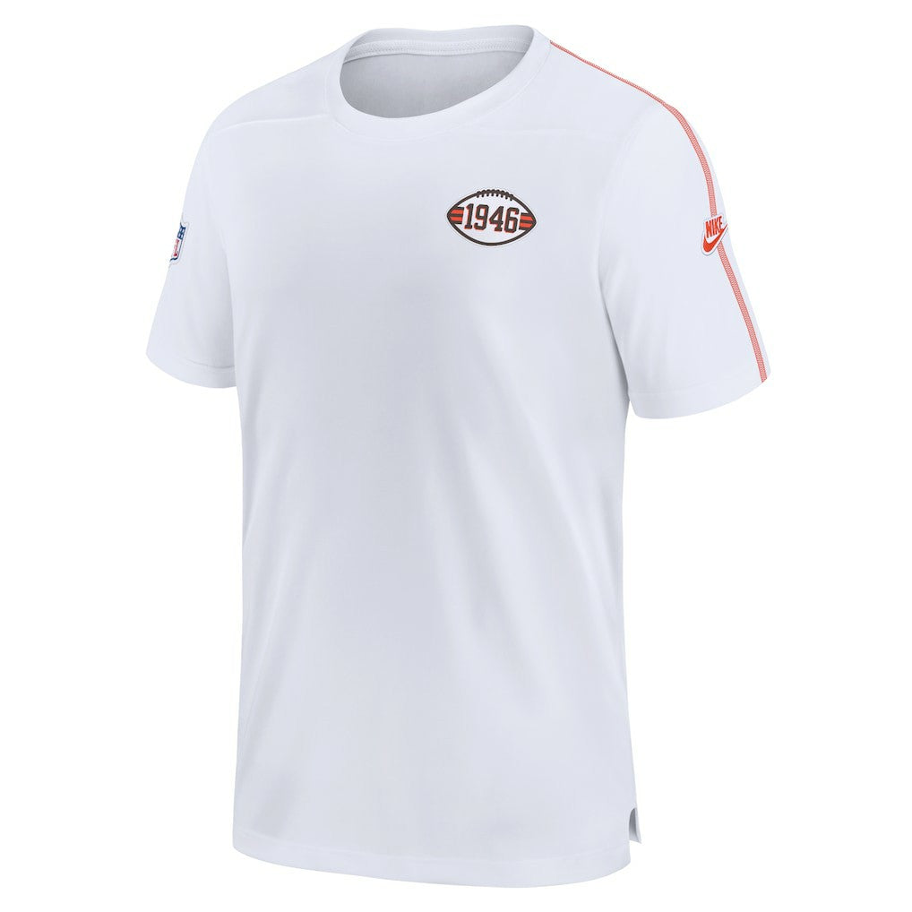 Nike Cleveland Browns Sideline Alternate Logo Coach Performance T-Shirt White