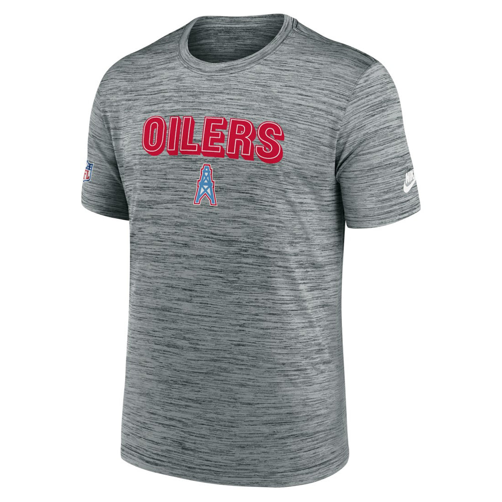 Nike Tennessee Titans Sideline Velocity Throwback Logo Dri-FIT T-Shirt Gray