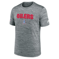 Nike Tennessee Titans Sideline Velocity Throwback Logo Dri-FIT T-Shirt Gray