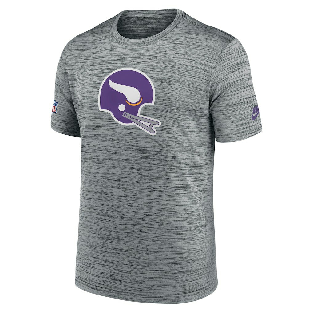 Nike Minnesota Vikings Sideline Velocity Throwback Logo Dri-FIT T-Shirt Gray