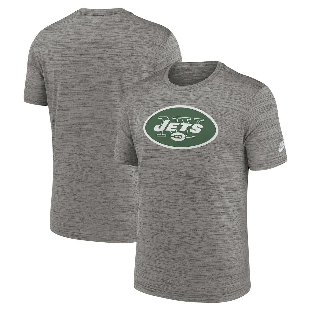 Nike New York Jets Sideline Velocity Throwback Logo Dri-FIT T-Shirt Gray