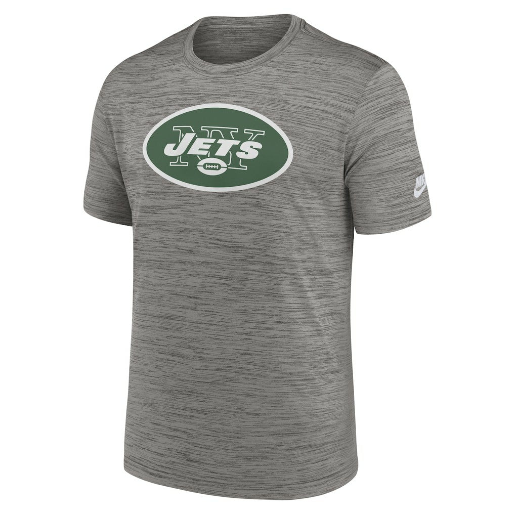 Nike New York Jets Sideline Velocity Throwback Logo Dri-FIT T-Shirt Gray