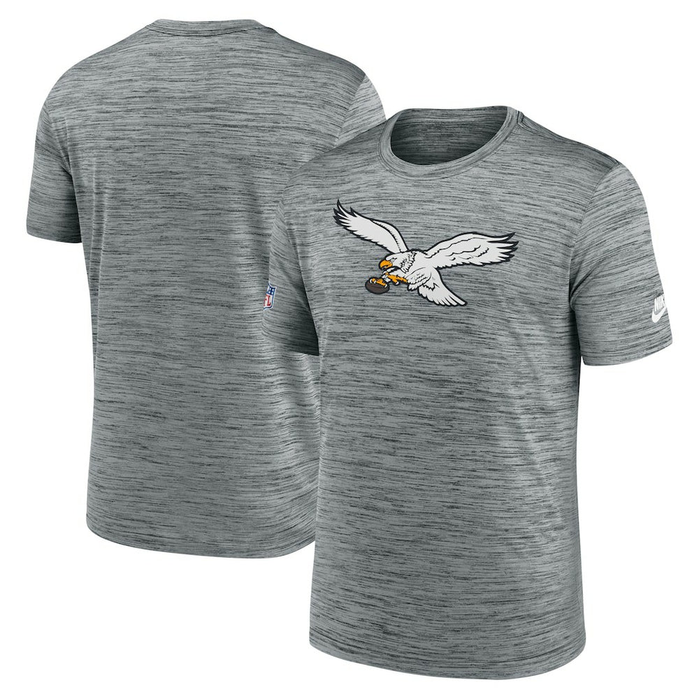 Nike Philadelphia Eagles Sideline Velocity Throwback Logo Dri-FIT T-Shirt Gray