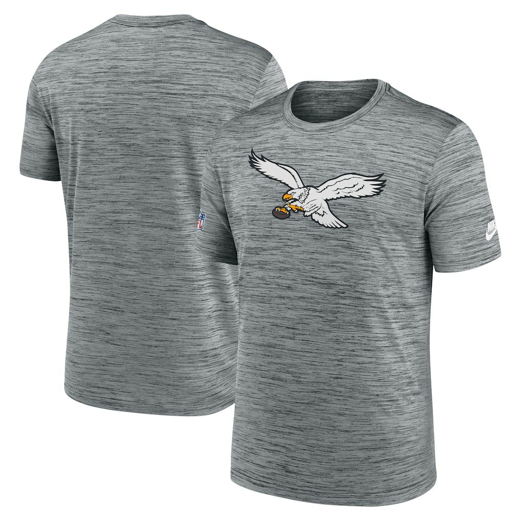 Nike Philadelphia Eagles Sideline Velocity Throwback Logo Dri-FIT T-Shirt Gray