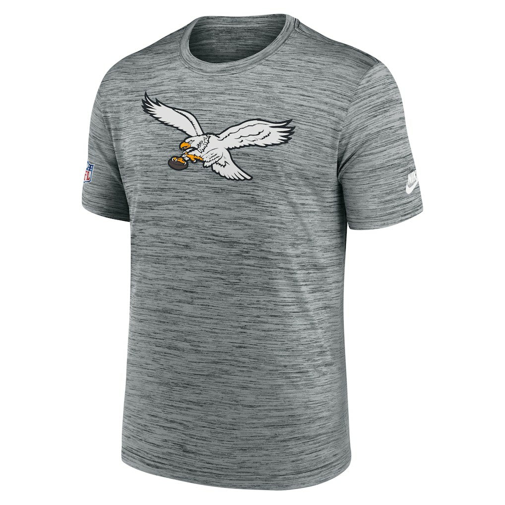 Nike Philadelphia Eagles Sideline Velocity Throwback Logo Dri-FIT T-Shirt Gray