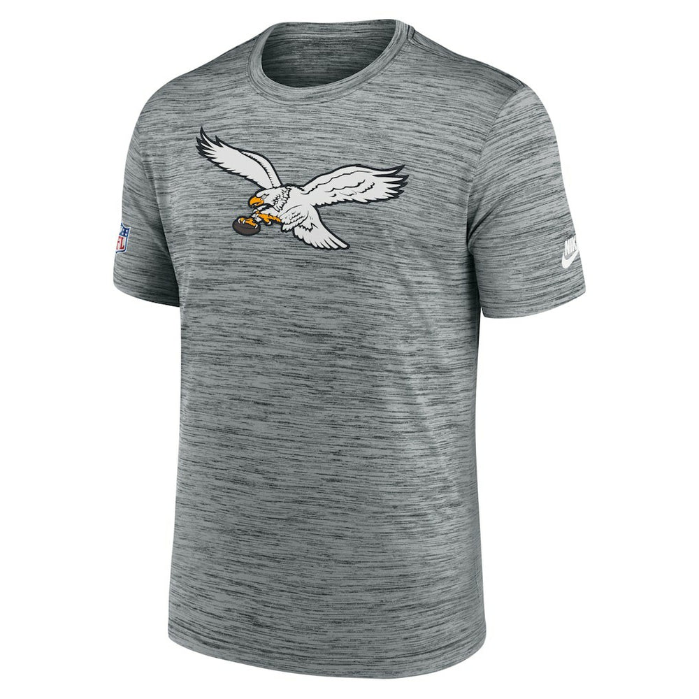 Nike Philadelphia Eagles Sideline Velocity Throwback Logo Dri-FIT T-Shirt Gray