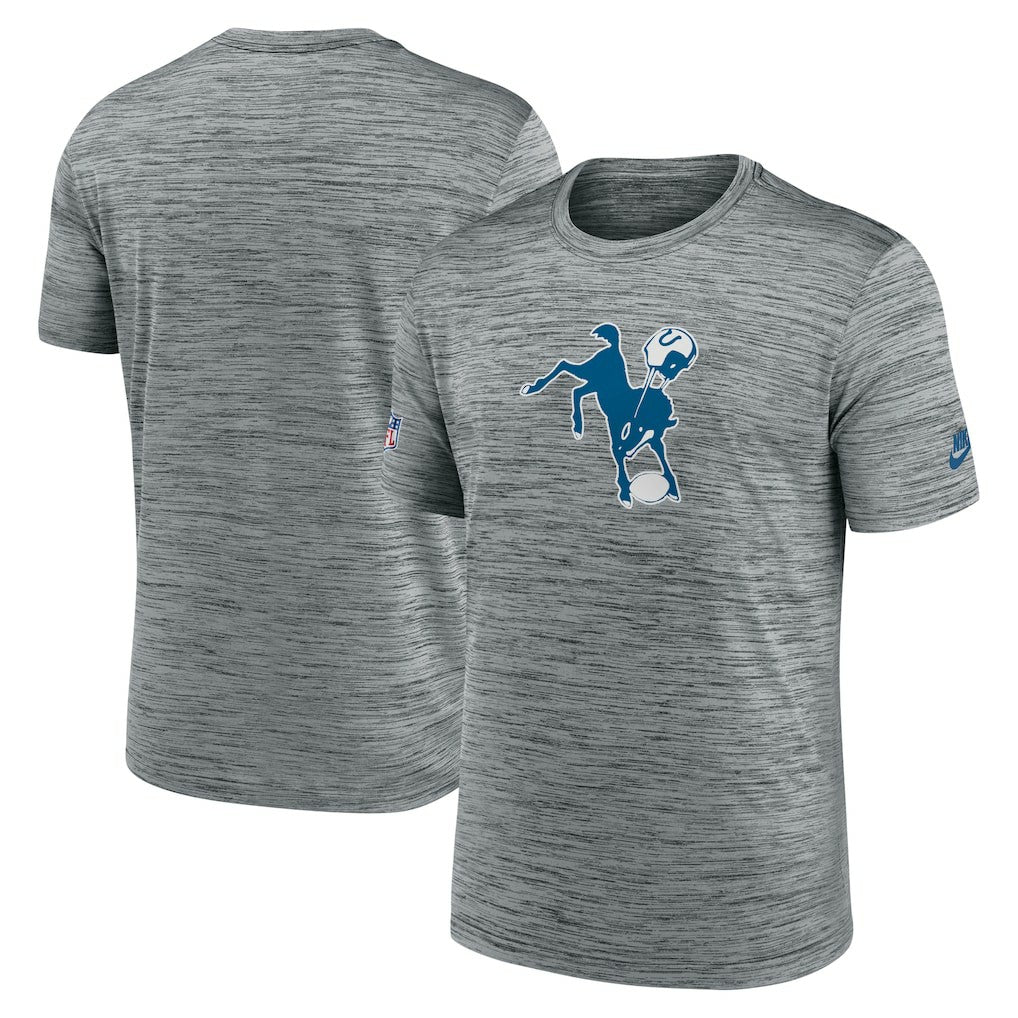 Nike Indianapolis Colts Sideline Velocity Throwback Logo Dri-FIT T-Shirt Gray