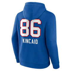 Dalton Kincaid Buffalo Bills Team Wordmark Player Name & Number Pullover Hoodie Royal