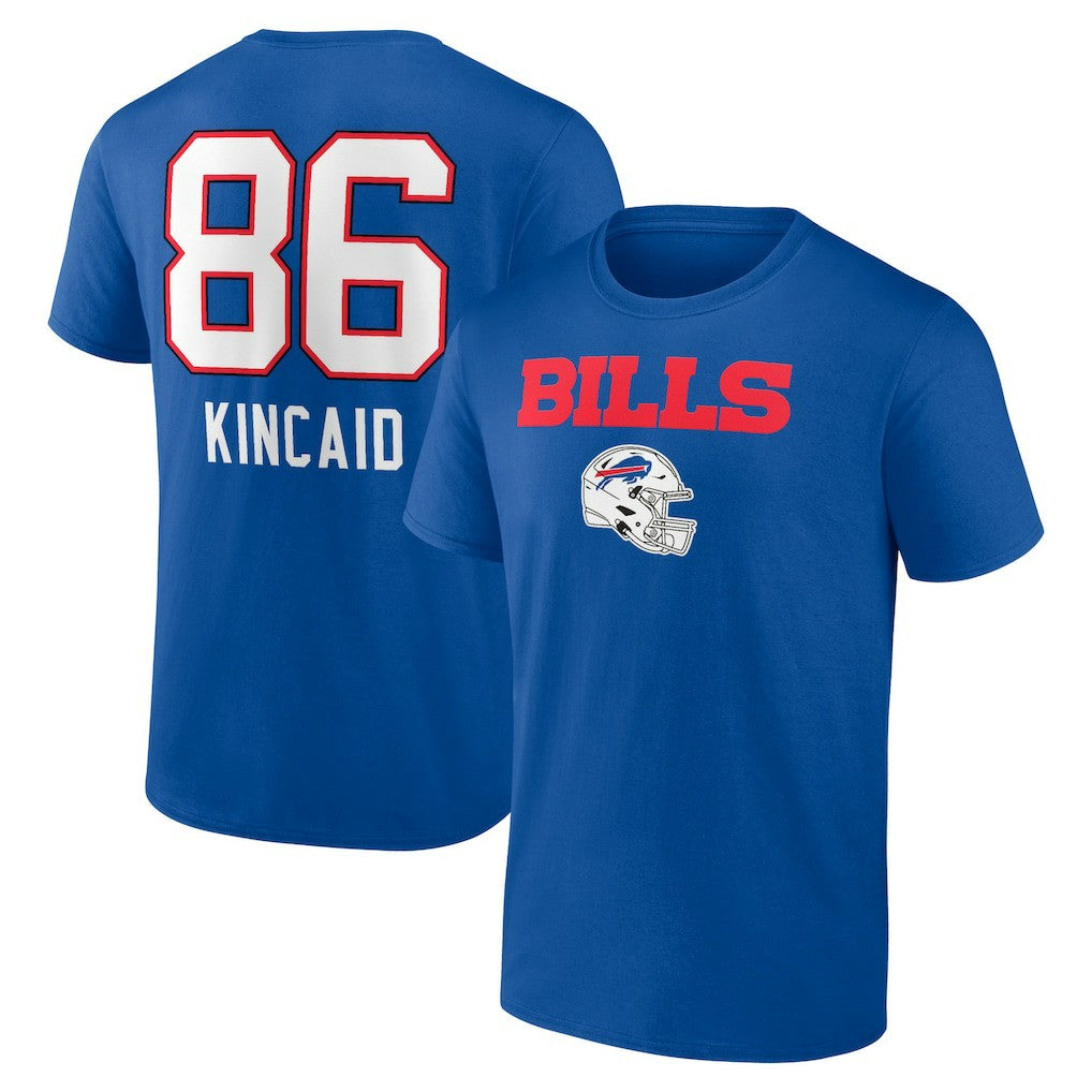 Dalton Kincaid Buffalo Bills Team Wordmark Player Name & Number T-Shirt Royal