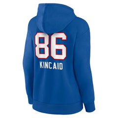 Dalton Kincaid Buffalo Bills Women's Team Wordmark Player Name & Number Pullover Hoodie Royal
