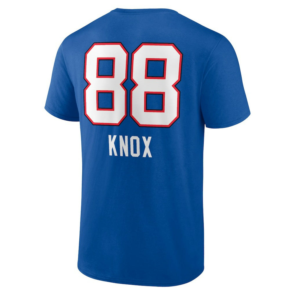 Dawson Knox Buffalo Bills Team Wordmark Player Name & Number T-Shirt Royal