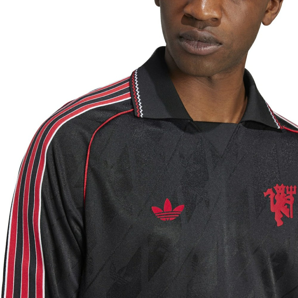 Manchester United Originals Lifestyler Long Sleeve Jersey Black - Adidas cheap