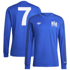 Manchester United x George Best Originals Lifestyler Long Sleeve Jersey Blue - Adidas for sale