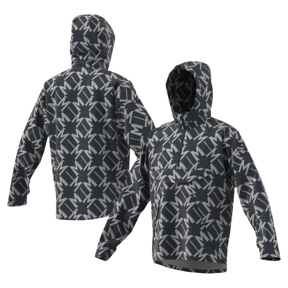 Manchester United 2024/25 Half-Zip Hoodie Windbreaker Jacket Charcoal - Adidas sale