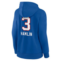 Damar Hamlin Buffalo Bills Women's Team Wordmark Player Name & Number Pullover Hoodie Royal