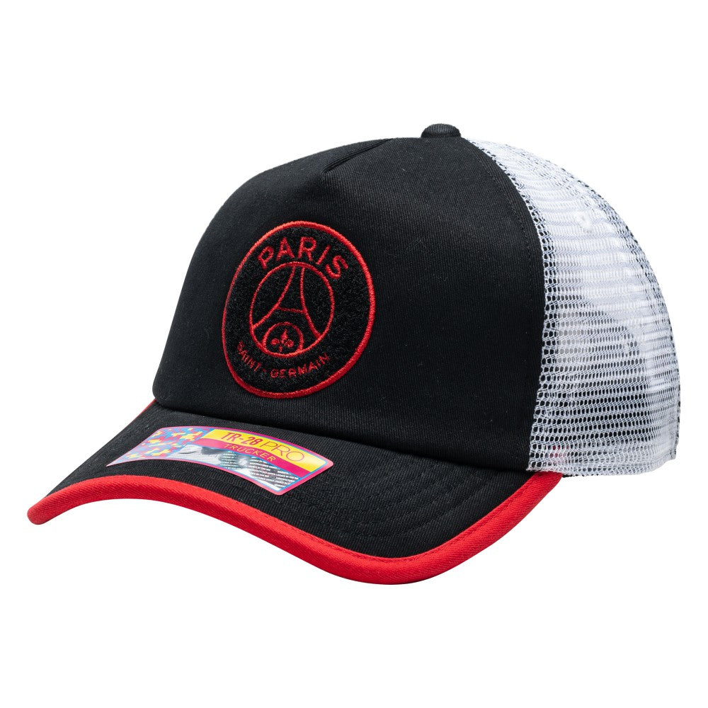 Paris Saint-Germain Unisex Strike One8th Trucker Adjustable Hat  Black