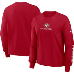 Nike San Francisco 49ers Women's Boxy Long Sleeve T-Shirt Scarlet
