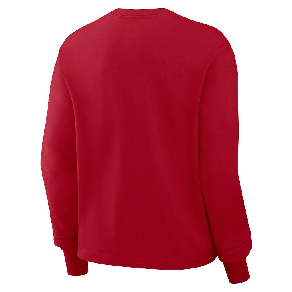 Nike San Francisco 49ers Women's Boxy Long Sleeve T-Shirt Scarlet