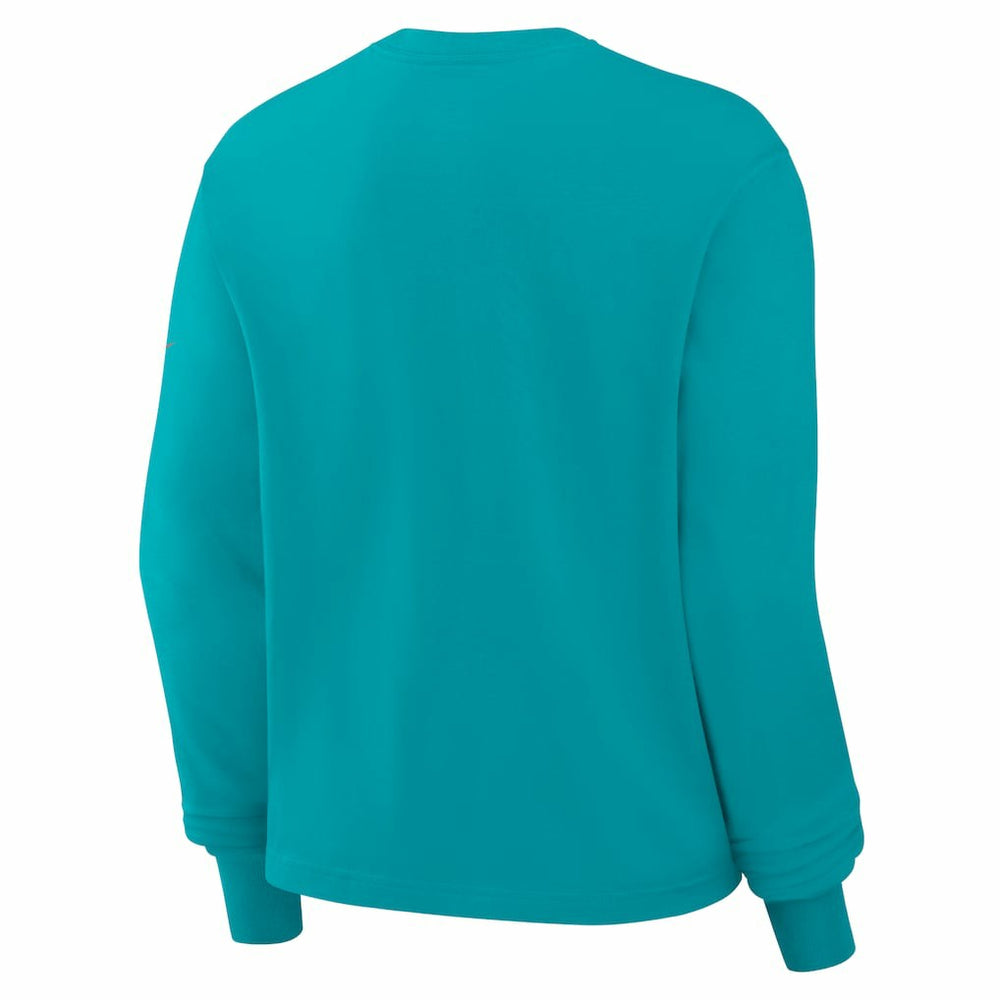 Nike Miami Dolphins Women's Boxy Long Sleeve T-Shirt Aqua